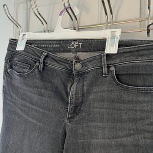 Loft grey wash curvy skinny jeans